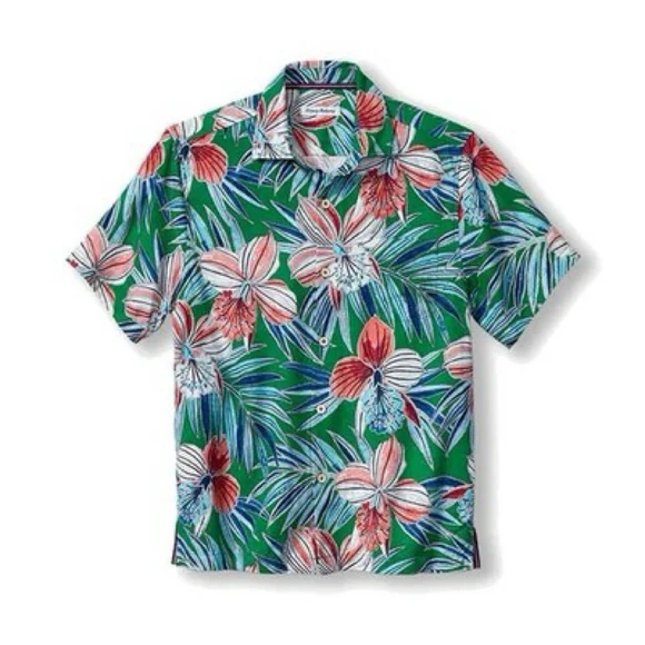 Tommy Bahama IslandZone Iris Oasis Camp Shirt - Emerald Grass SZ XXXL NWT - Picture 2 of 10